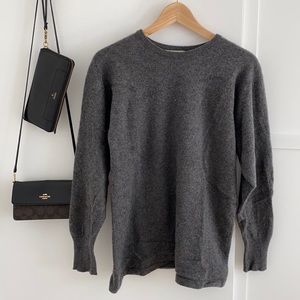 100% Grey Cashmere Sweater